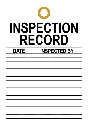 STI1 - Inspection Record Tag
