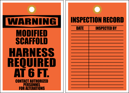 STC8 - Warning Modified Scaffold Tag | Safety Signs & Equipment