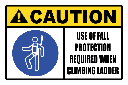 LD16 - Caution Use Of Fall Protection Sign