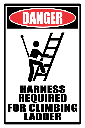 LD17 - Danger Harness Required Sign