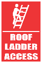 LD37 - Roof Ladder Access Sign
