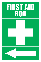 FA15 - First Aid Box Left Sign