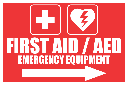 FA47 - First Aid And AED Emergency Equipment Right Sign