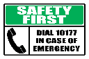 FA60 - Safety First Dial Number Sign