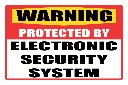 SE7 - Warning Electronic Security System Sign