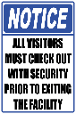 SE12 - Notice All Visitors Sign