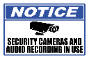 SE15 - Notice Security Cameras And Audio Sign