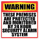SE17 - Warning 24 Hour Security Sign