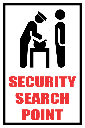 SE23 - Security Search Point Sign