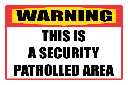 SE29 - Warning Patrolled Area Sign