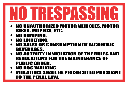 SE30 - No Trespassing Sign