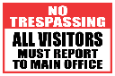 SE32 - No Trespassing Sign