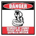 SE61 - Danger Beware Of Snake Sign