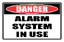SE71 - Danger Alarm System Sign