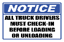 SE86 - Notice All Truck Drivers Sign