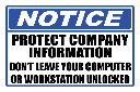 SE89 - Notice Protect Company Information Sign