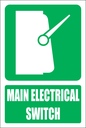 GA34E - Main Electrical Switch Explanatory Safety Sign
