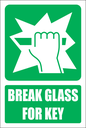 GA35E - Break Glass for Key Explanatory Safety Sign