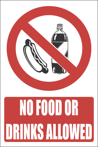 H16 - No Food And Drinks Allowed Sign | Safety Signs & Equipment