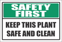 H21 - Safe And Clean Sign