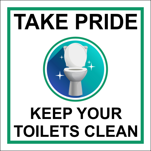 Clean Toilet Signs Keep This Toilet Clean | A Sign In The Men's Room
