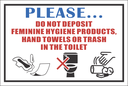 T20 - Don't Flush Toilet Sign