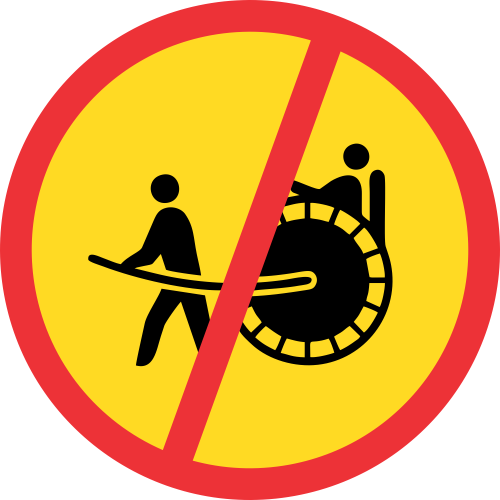 TR234 - Temporary No Rickshaws Road Sign | Safety Signs & Equipment
