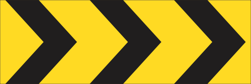 TW407 - Temporary Sharp Curve Chevron (Triple) Road Sign | Safety Signs ...