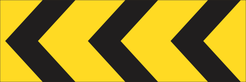 TW408 - Temporary Sharp Curve Chevron (Triple) Road Sign | Safety Signs ...