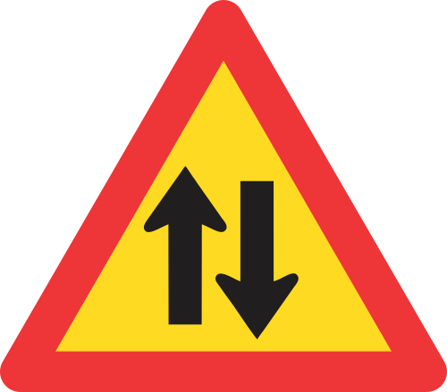 TW212 - Temporary Two-Way Traffic Road Sign | Safety Signs & Equipment