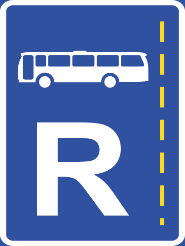 R302 - Bus Lane Reservation Road Sign | Safety Signs & Equipment