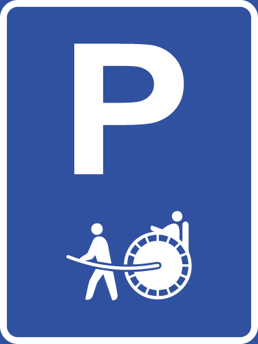 R318-P - Rickshaw Parking Reservation Road Sign | Safety Signs & Equipment