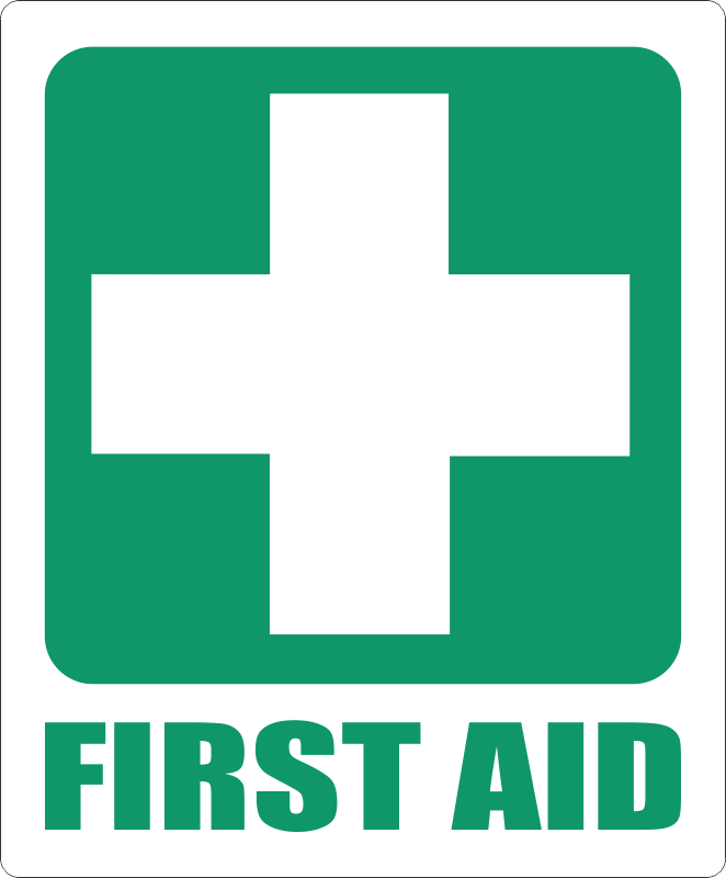 First Aid Box Sticker (Clear 120x145mm) Safety Signs & Equipment