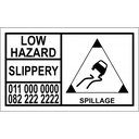 Slippery Hazard Hazchem Placard