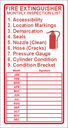 C-FR22 - Fire Extinguisher Checklist Safety Sign sticker (90x170mm)
