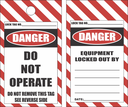 TAG - Lock Out  - Double Sided - 80x140mm