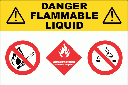 C-GAS20 - Danger Flammable Liquids Sign (300x200mm)