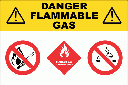 C-GAS26 - Danger Flammable Gas Sign (300x200mm)