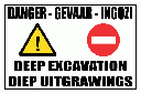 C-C11 - Danger Deep Excavation Sign (600x400mm)