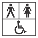 C-T31 - Unisex And Accessible Toilet Sign