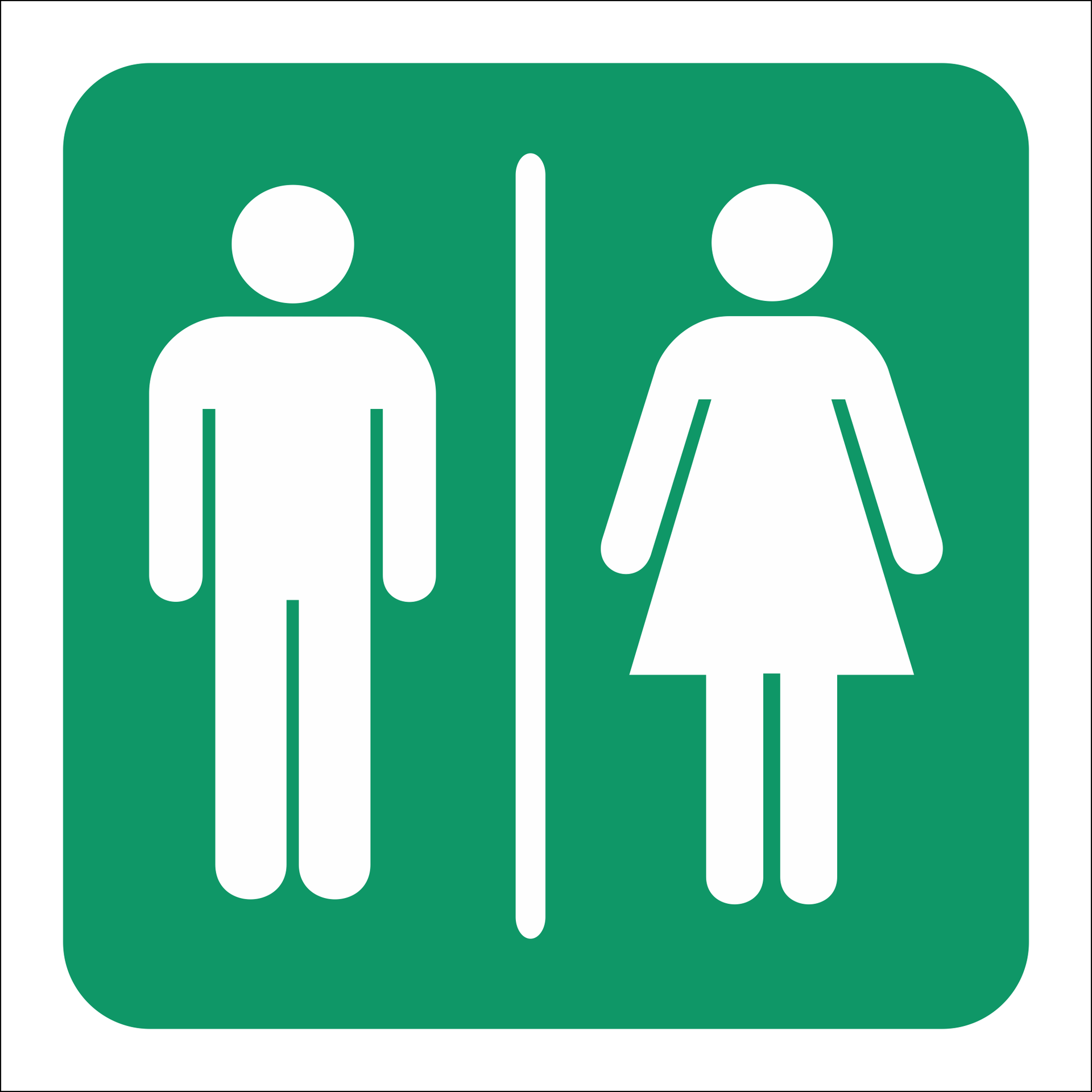 C-T3 - Unisex Toilet Sign (190x190mm) | Safety Signs & Equipment