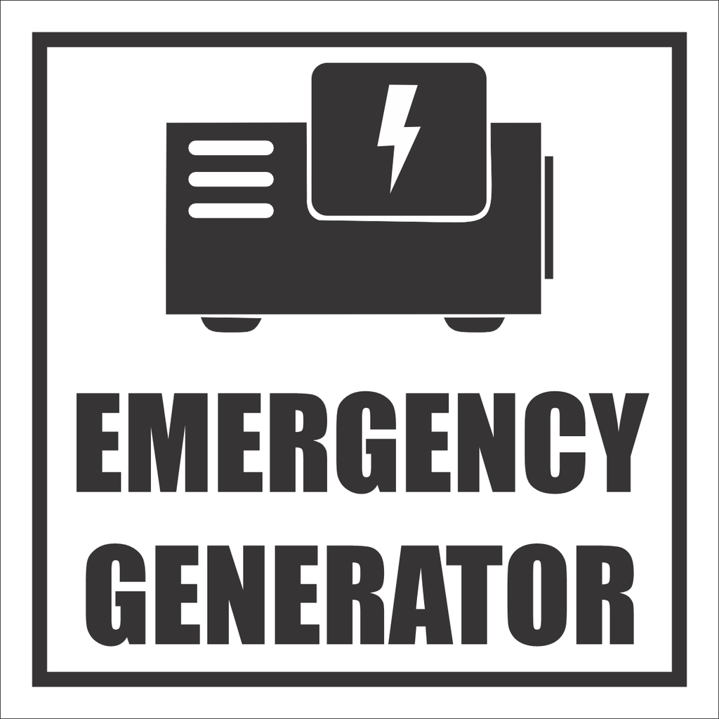 Emergency Generator Sign B10